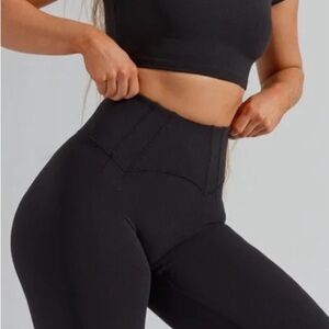BuffBunny Onyx Black Corset Leggings - BRAND NEW NEVER WORN
